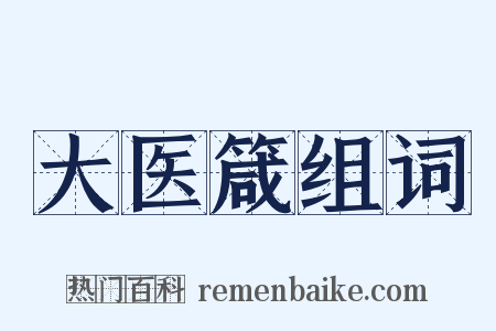 大医箴组词是什么意思的图片